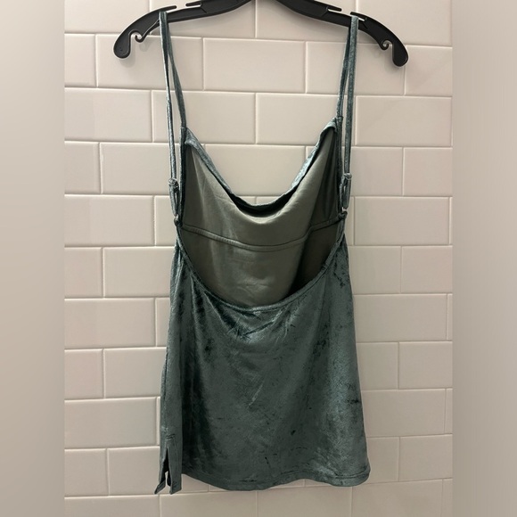 Free People NWT Green Velvet Top Size: XS - Picture 2 of 7